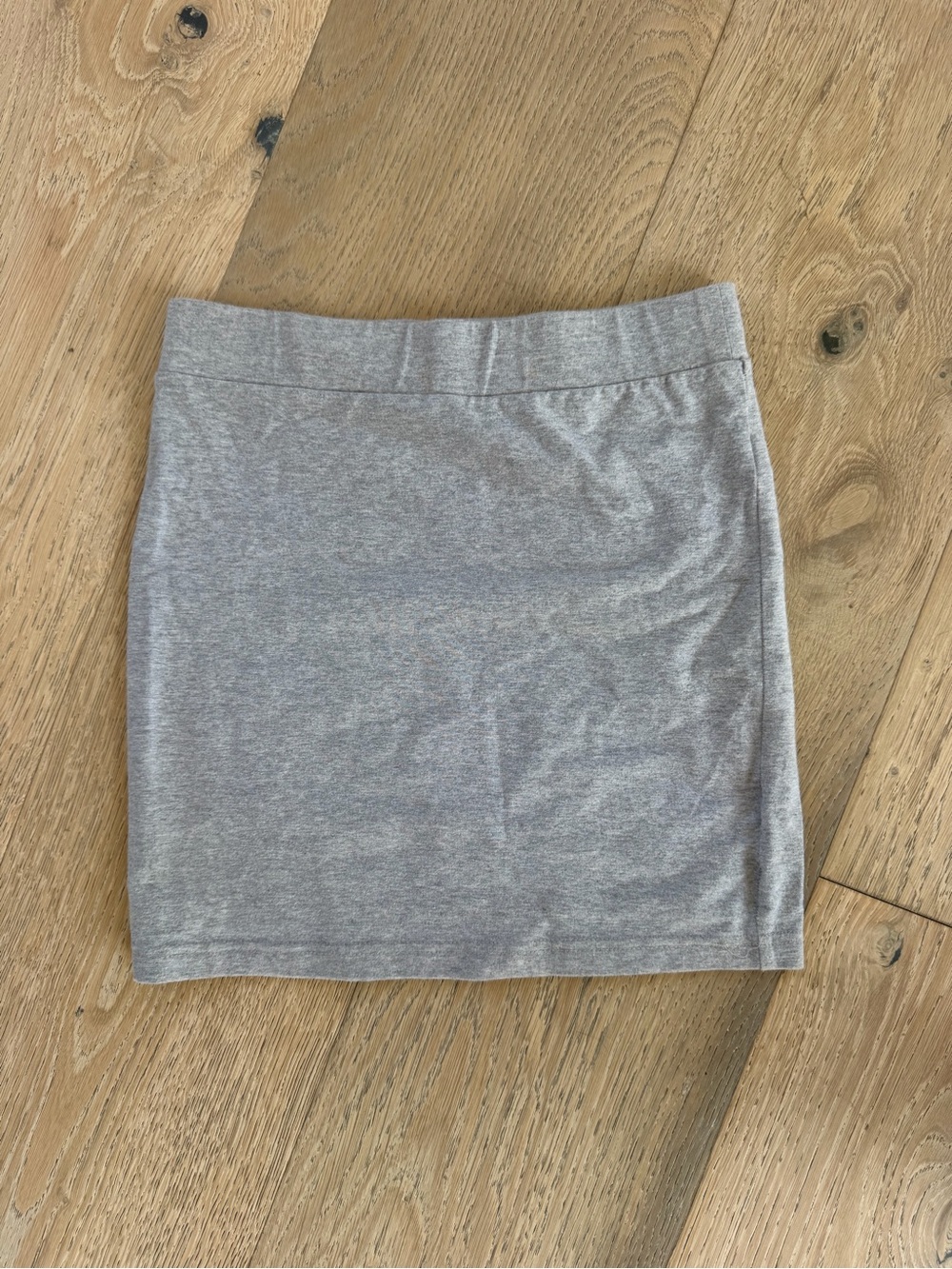 Forever 21 Women’s Grey Cotton Elastic Mini Skirt